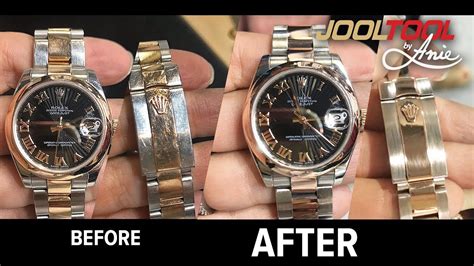 polishing rolex bracelet|does polishing a rolex work.